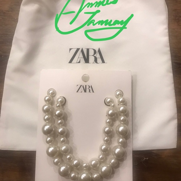 ZARA Women's 2-pack of Pearl Necklaces(Pearl marl, One Size) - Picture 9 of 10